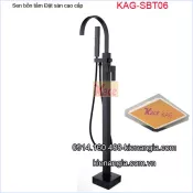 Sen tắm đặt sàn vuông cao cấp màu đen KAG-SBT07