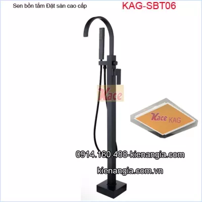 Sen tắm đặt sàn vuông cao cấp màu đen KAG-SBT07