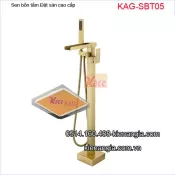 Sen tắm đặt sàn vuông cao cấp màu vàng KAG-SBT05