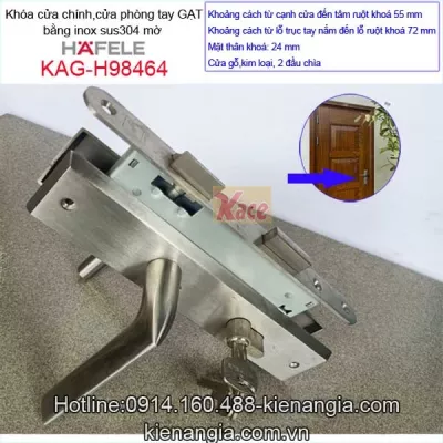 Khóa cửa chính Hafele tay nắm gạt KAG-H98464