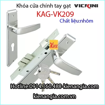 Khóa cửa chính tay gạt nhôm VICKINI KAG-VK209