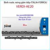Bình gián tiếp 20 Lít Ferroli  KAG-VERDI-AE20