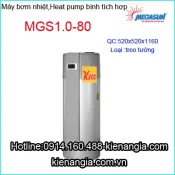 Bơm nhiệt bình tích hợp gia đình Megasun MGS1,0-80