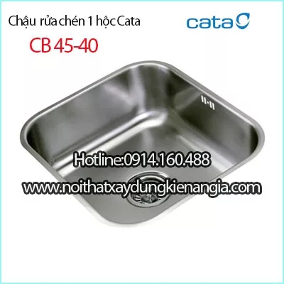 Chậu rửa chén 1 hộc Cata vuông âm bàn CB 45-40