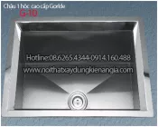 Chậu rửa chén 1 hộc vuông âm mặt đá 76x54 x25cm CRBA GORLDE GD-10