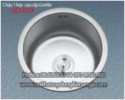 Chậu rửa tròn âm bàn sus 304 1 hộc 43x43 x23cm GORLDE GD 019
