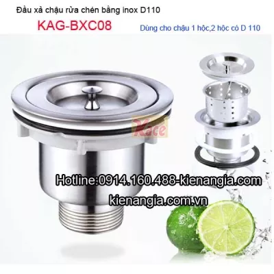 Đầu xả Inox chậu rửa chén KAG-BXC08