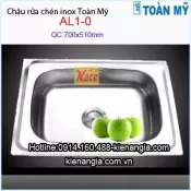 Chậu rửa bát inox 1 hố  inox 304  70x51 cmToàn Mỹ AL10