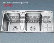 Chậu rửa chén 2 hộc 120x48 x23cm GORLDE GD 953