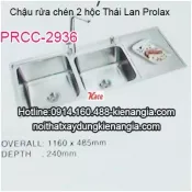 Chậu rửa chén 2 hộc 116x48.5 x24cm Thái Lan Prolax PRCC-2936