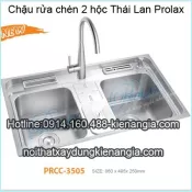 Chậu rửa chén 2 hộc  86x49.5 x25cm Thái Lan Prolax PRCC-3505