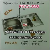 Chậu rửa chén 2 hộc 100x45 x27cm Thái Lan Prolax PRCC-3506