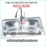 Chậu rửa chén bát 2 hộc 82x46 cm Moen-Mỹ ACEI-8246