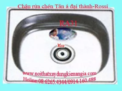 Chậu rửa chén bát inox 1 hộc 45x36 cm Đại Thành RA31 DX11053