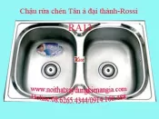 Chậu rửa chén bát inox 2 hộc 80x52 cm Đại Thành RA13 DX12053