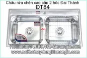 Chậu rửa chén inox 304 2 hộc 87x47cm Đại Thành ĐT84 DX42004