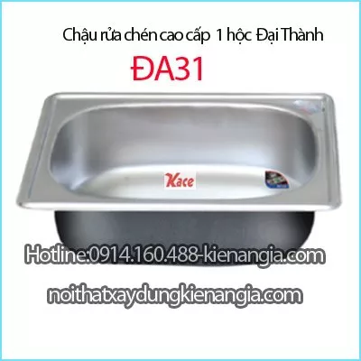 Chậu rửa chén thế hệ mới 1 hộc Đại Thành ĐA31