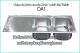 Chậu rửa chén thế hệ mới 2 hộc 121x51 cm Đại Thành ĐA1 SUS201 dập liền khối DX12150