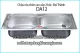Chậu rửa chén thế hệ mới 2 hộc 72x47 cm Đại Thành ĐA12 SUS201 dập liền khối DX12050