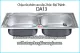 Chậu rửa chén thế hệ mới 2 hộc 80x52 cm Đại Thành ĐA13 SUS201 dập liền khối DX12052