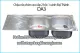 Chậu rửa chén thế hệ mới 2 hộc 102x47 cm Đại Thành ĐA3 SUS201 dập liền khối DX12152
