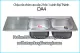 Chậu rửa chén thế hệ mới 2 hộc 104x47 cm Đại Thành ĐA4 SUS201 dập liền khối DX12154