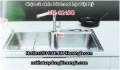 Chậu rửa chén SUS 304 2 hộc 82x45 x23cm Việt Mỹ VM-8245VD