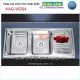 Chậu inox nhập khẩu 2 hộc 1 cánh Winland KAG-WD04