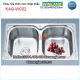 Chậu rửa chén inox 2 hộc 80X46 cm Winland KAG-WC02
