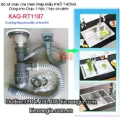Bộ xả chậu rửa chén 1 hộc phổ thông nhập khẩu KAG-RT1187