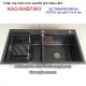 Chậu rửa chén phủ Nano đen 2 hộc đều 78x43 cm KAG-NNB7843