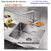 Chậu rửa chén inox SUS304 âm đá 50x45cm  KAG-CRBA115