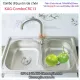 Combo chậu 2 hộc 78x43 cm vòi nóng lạnh inox 304 KAG-ComboCRC13
