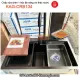 Chậu 1 hộc 75x46 đa năng có vòi thác nước KAG-CRB134