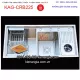 Chậu rửa chén inox sus304 đúc 2 hộc 1 cánh 100x46cm ĐA NĂNG KAG-CRB225-2