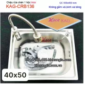 Chậu rửa chén inox 1 hộc 50x40cm KAG-CRB136