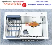 Chậu rửa chén inox sus304 68x45cm rất đẹp KAG-CRB135