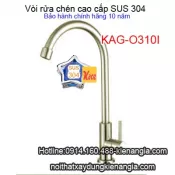 Vòi bếp sus 304 công nghệ Mỹ KAG-O310I