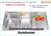 Chậu rửa chén công nghiệp,quán ăn EROWIN KAG-E12250S
