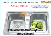 Chậu rửa chén công nghiệp,quán ăn EROWIN KAG-E8949S