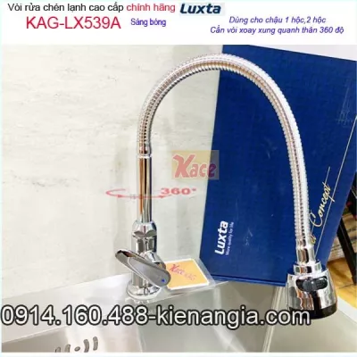 Vòi rửa chén lạnh lò xo, 2 chế độ nước Luxta  KAG-LX539A