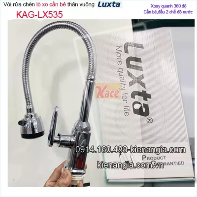 Vòi rửa chén lạnh lò xo cần bẻ Luxta KAG-LX535