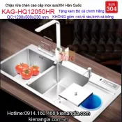 Chậu đa năng 1,2m inox sus304 đúc KAG-HQ12050HR