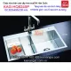 Chậu rửa vuông 2 hộc đều 8245 inox sus304 đúc KAG-HQ8245P