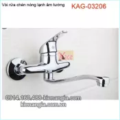 Vòi rửa chén nóng lạnh gắn tường công nghệ Mỹ KAG-03206