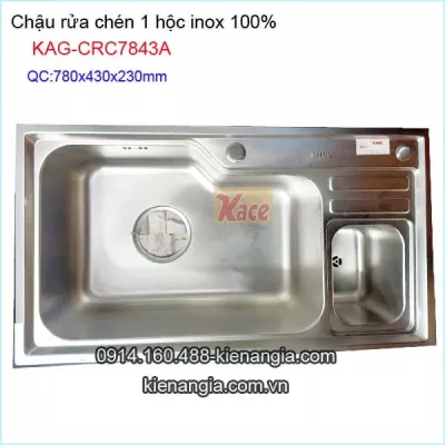 Chậu rửa chén 1 hộc giá rẻ 7843-KAG-CRC7843A