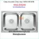 Chậu rửa chén 2 hộc inox 100% EROWIN 8249-KAG-E8249
