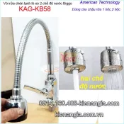 Vòi rửa chén lạnh lò xo thân vuông 2 chế độ  Biggo KAG-KB58