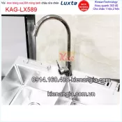Vòi rửa chén nóng lạnh inox  bóng 304 Luxta KAG-LX589 BM2026