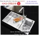 Chậu rửa chén inox sus304 đúc 2 hộc lớn nhỏ 70x40 cm KAG-CRB219